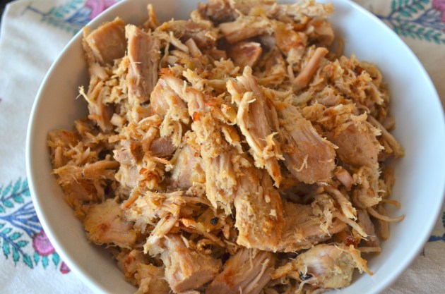 Slow cooked pork carnitas